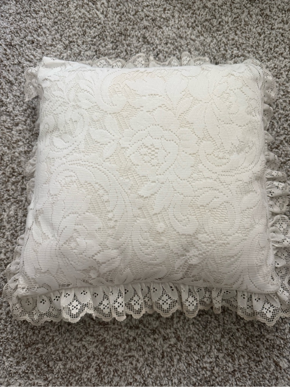 LACE WEDDING OR ACCENT PILLOW
